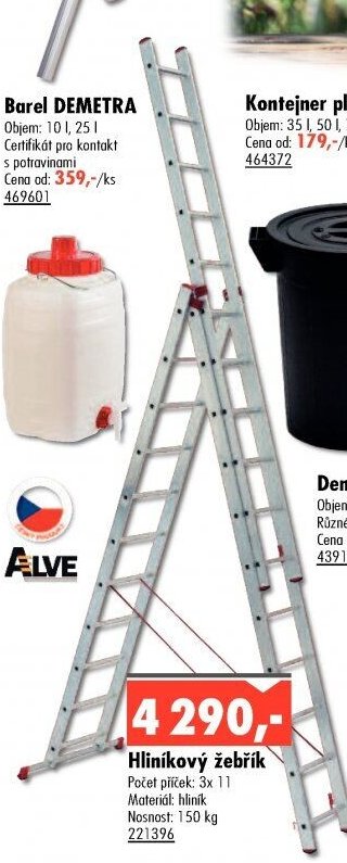 Hliníkový žebřík