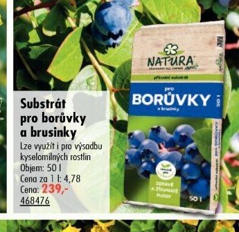 Substrát pro borůvky a brusinky