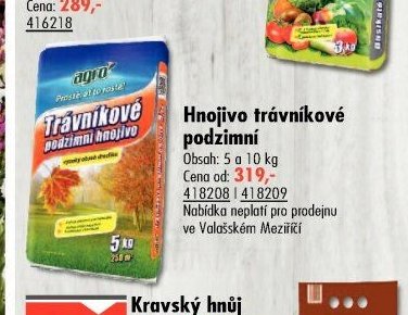 Hnojivo trávníkové podzimní