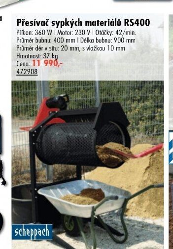 Přesívač sypkých materiálů RS400