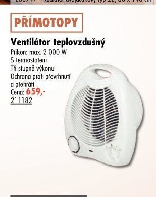 Ventilátor teplovzdušný