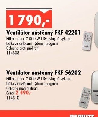 Ventilátor nástěnný FKF 42201