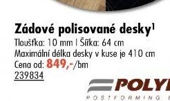 Zádové polisované desky