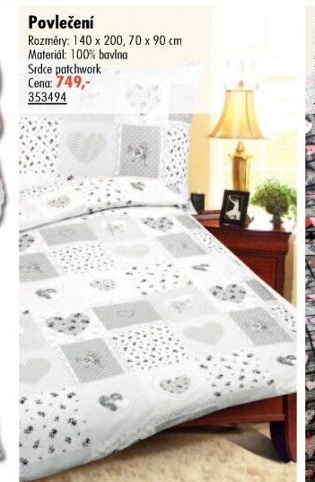 Povlečení Srdce patchwork