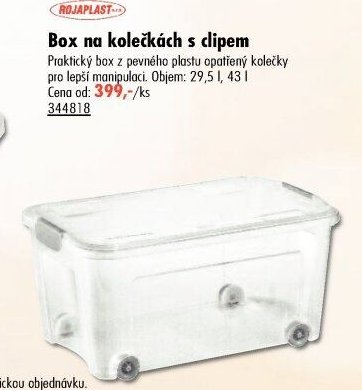 Box na kolečkách s clipem