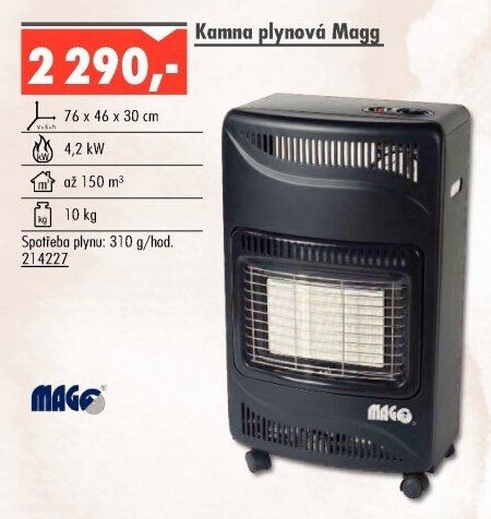 Kamna plynová Magg