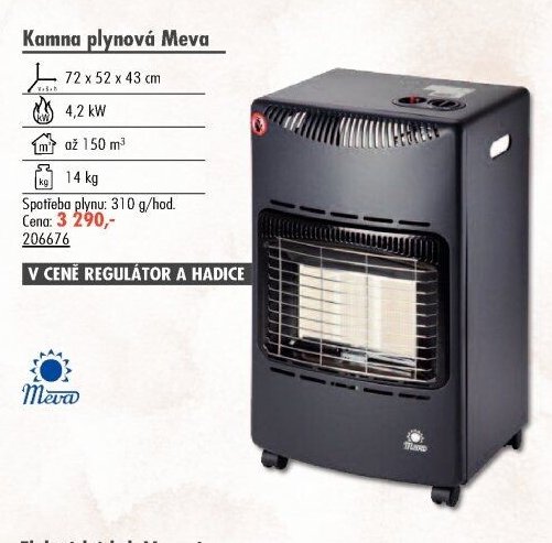 Kamna plynová Meva