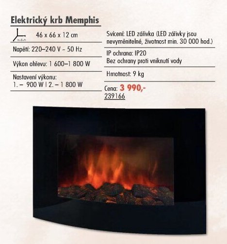 Elektrický krb Memphis