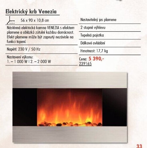 Elektrický krb Venezia