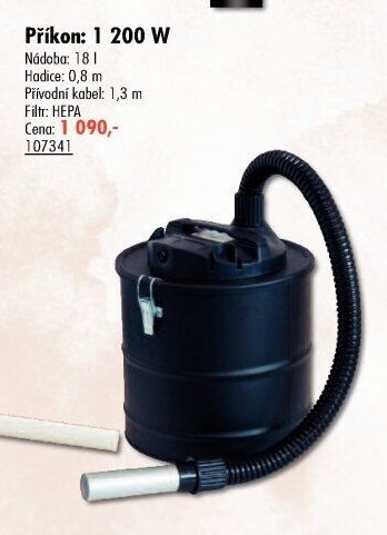 Vysavač na popel 1 200 W