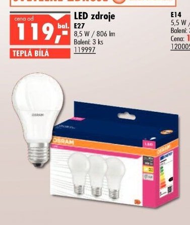 LED zdroje E27