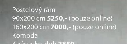 Postelový rám 90x200 cm