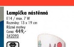 Lampička nástěnná