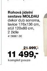 Rohová jídelní sestava MOLDAU