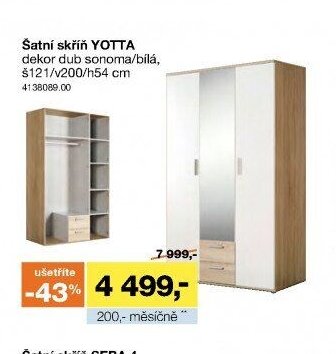Šatní skříň YOTTA