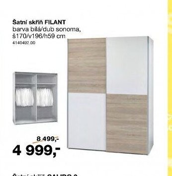 Šatní skříň FILANT