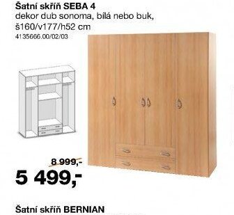 Šatní skříň SEBA 4