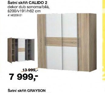 Šatní skříň CALIDO 2