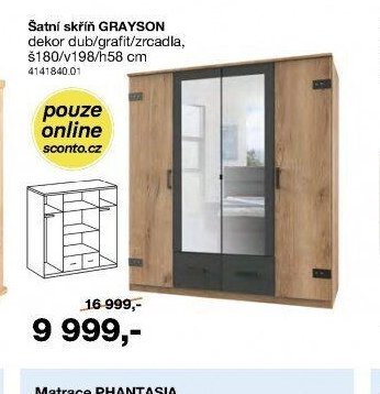 Šatní skříň GRAYSON