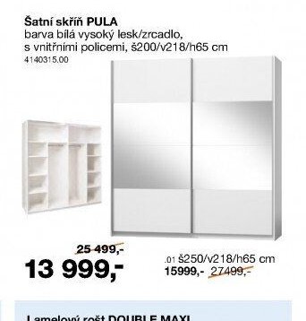 Šatní skříň PULA