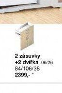 2 zásuvky + 2 dvířka 06/26