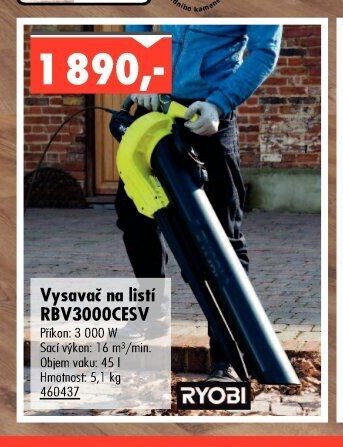 Vysavač na listí RYOBI RBV3000CESV