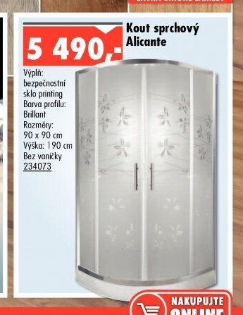 Kout sprchový Alicante