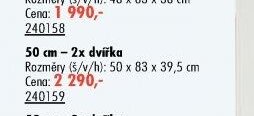 Skříňka s umyvadlem Trance 50 cm