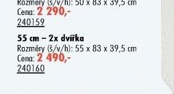 Skříňka s umyvadlem Trance 55 cm