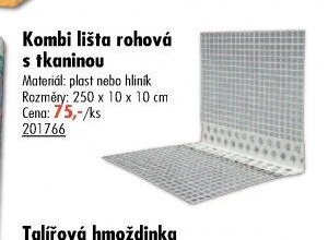 Kombi lišta rohová s tkaninou