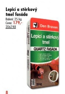Lepicí a stěrkový tmel fasáda