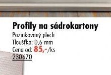 Profily na sádrokartony
