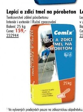 Lepicí a zdicí tmel na pórobeton