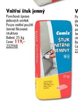 Vnitřní štuk jemný