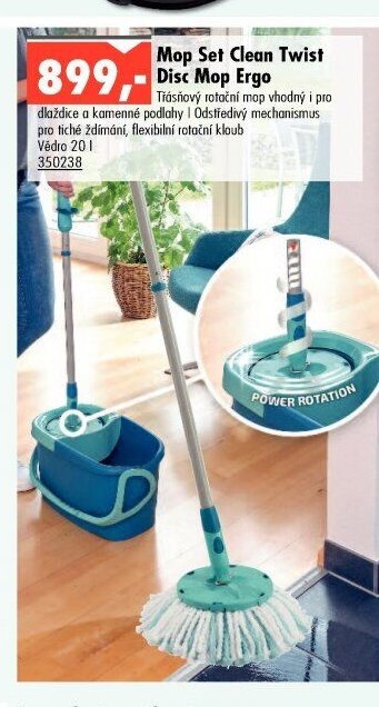 Mop Set Clean Twist Disc Mop Ergo