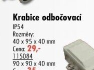 Krabice odbočovací IP54 40 x 95 x 40 mm (115084)