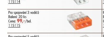 Svorka Wago (3 vodiče, 20ks)