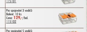 Svorka Wago (3 vodiče, 10ks)