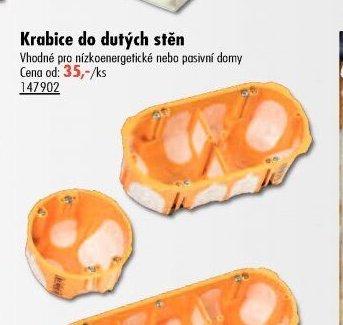 Krabice do dutých stěn (oranžová)