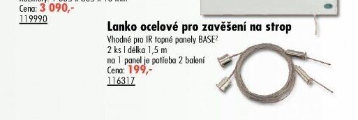 Lanko ocelové pro zavěšení na strop