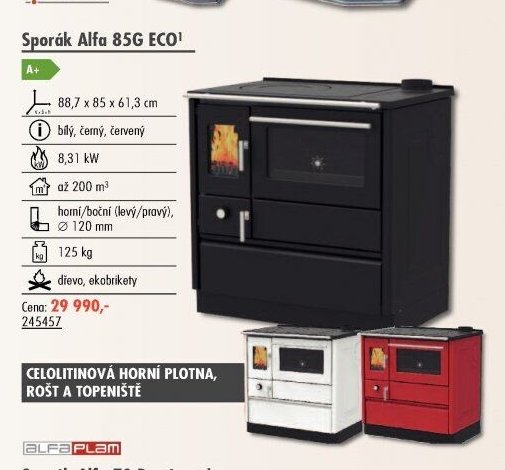 Sporák Alfa 85G ECO