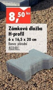 Zámková dlažba H-profil