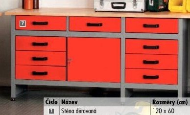 Stůl pracovní 2x zásuvka, 2x dvířka