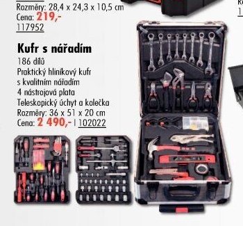 Kufr s nářadím 186 dílů