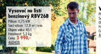 Vysavač na listí benzínový RBV26