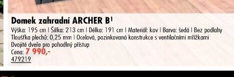 Domek zahradní ARCHER B