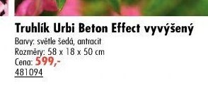 Truhlík Urbi Beton Effect vyvýšený