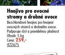 Hnojivo pro ovocné stromy a drobné ovoce
