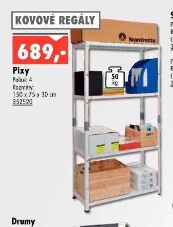 Kovový regál Pixy