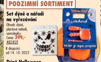 Set dýně a nářadí na vyřezávání